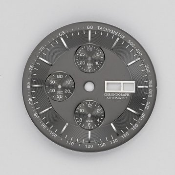 Shiny Anthracite, Rhodium-Plated Indexes